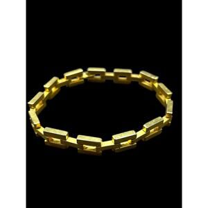 Vintage Goldtone 9 Inch Link Bracelet Foldover Clasp